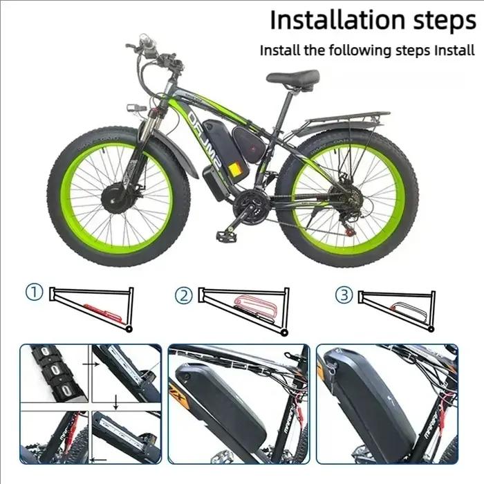 Batterie Hailong 36V 48V 52V pour moteur électrique VTT avec gestion de batterie système BMS 20Ah 30Ah pour vélos électriques compatibles Bafang BBS02 BBS03 BBSHD