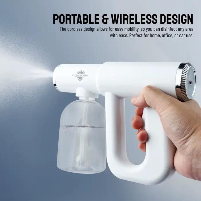 Bouteille de pulvérisation Nano à lumière bleue de 300ML, pistolet de pulvérisation à vapeur électri