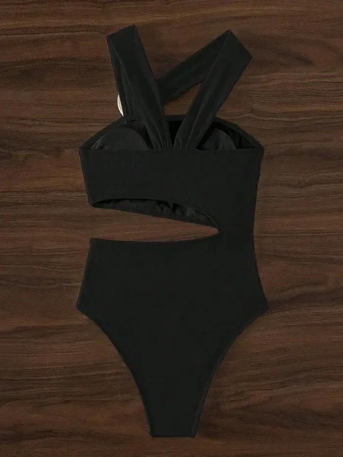 Maillot de bain une pièce sexy push-up évidé à fleurs 3D pour femme, collection été 2026, monokini d
