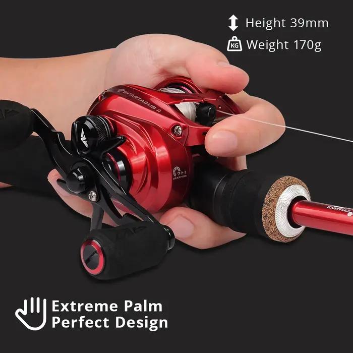 KastKing Spartacus II moulinet Baitcasting Ultra lisse 8KG traînée maximale 7 + 1 roulements à bille