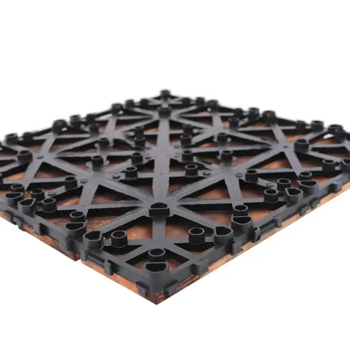 Carreaux de sol imbriqués en bois dur, carreaux de plancher imbriqués en bois, 12 po × 12 po imbriqu