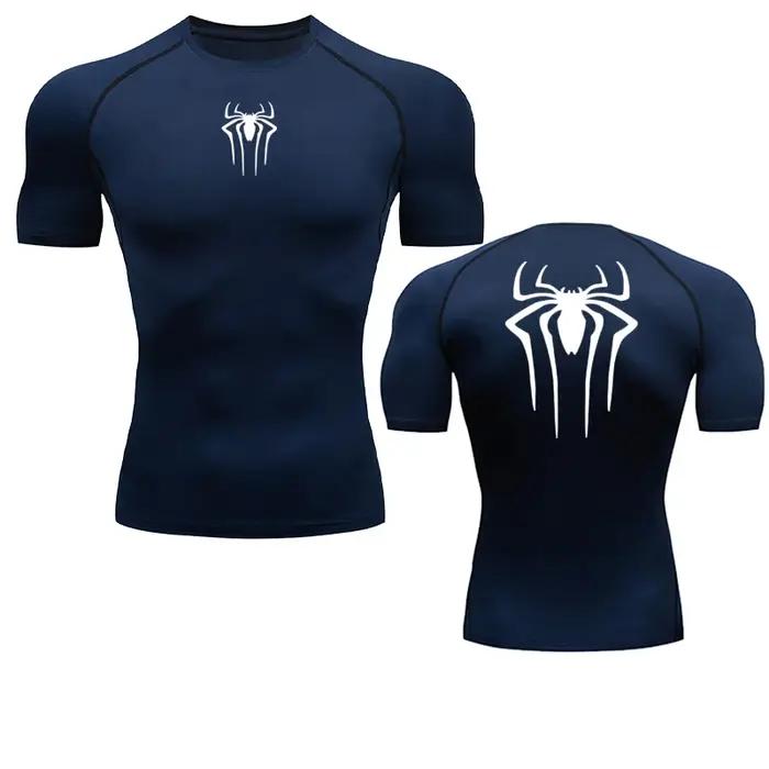 Haut sport chemise de course hommes T-shirt Fitness T-shirt court séchage rapide travailler collants