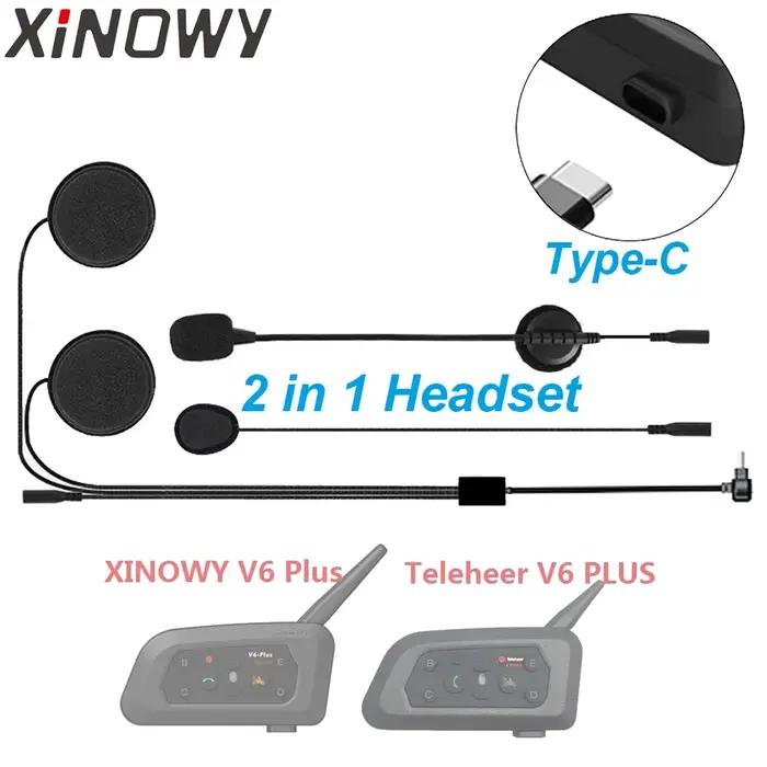 Accessoires de haut-parleur pour écouteurs de Type C, double Microphone pour Teleheer V6 plus T6 XIN