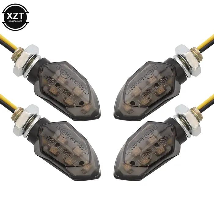 4 pièces moto clignotant indicateur LED universel Kawasaki moto Streetcar Scooter Signal lumineux