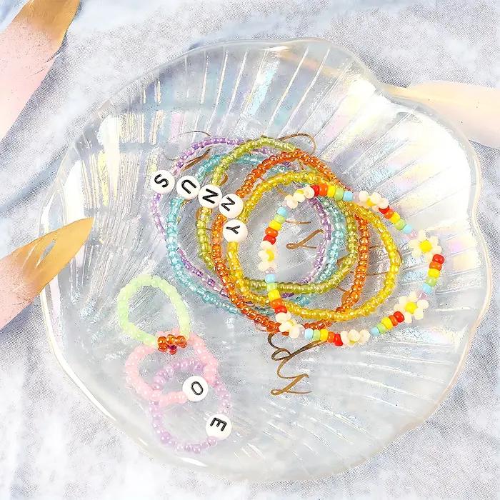 Kit d'assortiment de perles de rocaille en verre 24 couleurs, 2/3/4mm 12000/5760/2400 pièces de perl