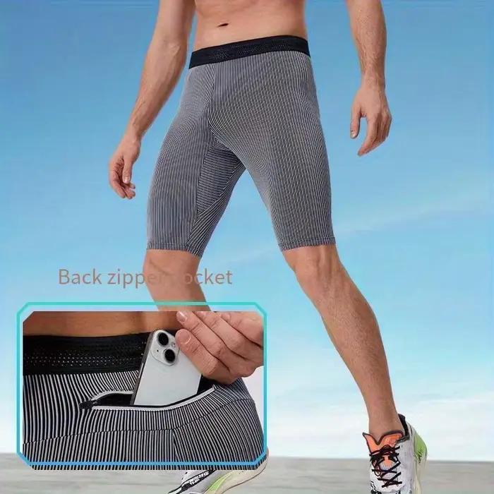 Short de sport serré pour hommes, pantalon de Compression à séchage rapide, respirant, pour Marathon
