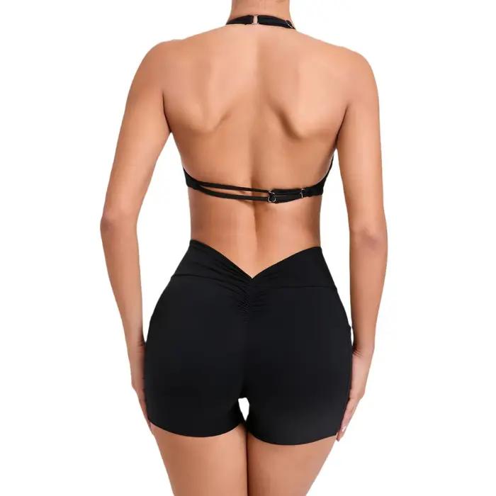 Combinaison sport sexy femme laine gymnastique yoga survêtement course séchage rapide