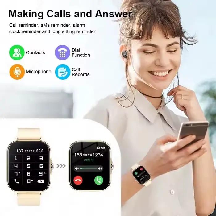 Montre intelligente avec écran tactile appel message musique contrôle et analyse de performance pour entraînement et vie quotidienne