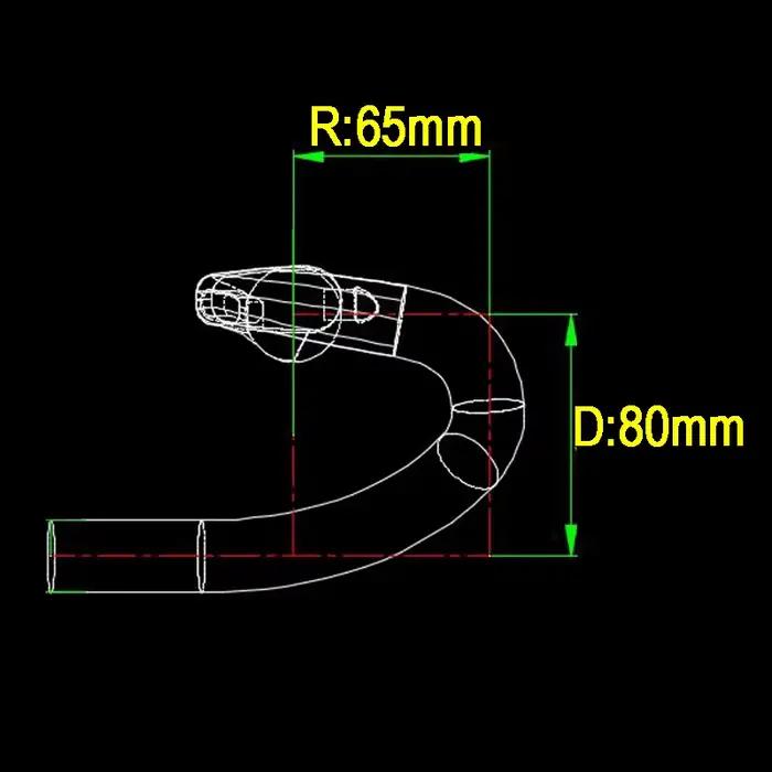 Guidon de vélo de route en gravier de carbone ultraléger avec câblage caché pour courses et randonnées