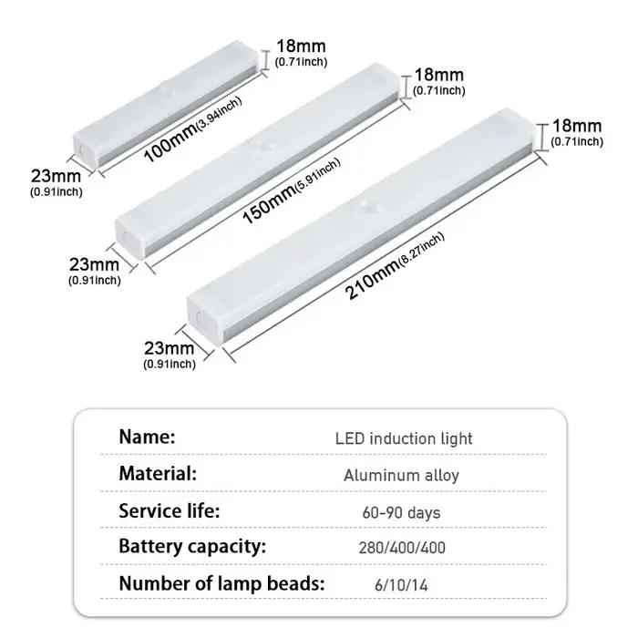 SEAMETAL veilleuse voiture toit lampe à LED 3 Modes sans fil corps humain Induction USB coffre Auto