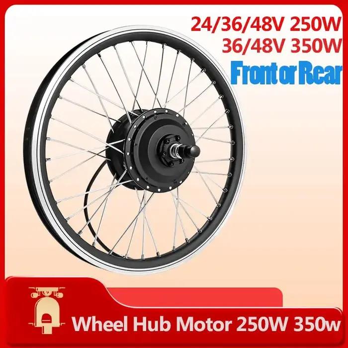Kit de motorisation de vélo électrique, moteur intégré dans le moyeu de la roue avant/arrière, 36/48