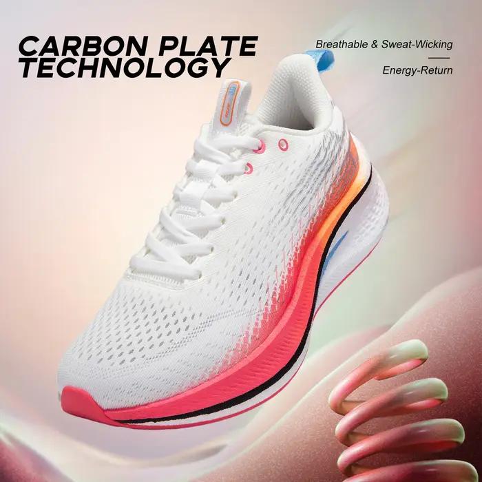 Baasploa femmes plaque de carbone chaussures de course en plein air professionnel amorti Jogging bas