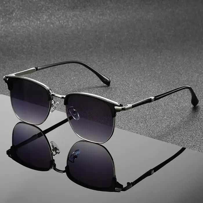 Lunettes de soleil carrées de luxe hommes femmes marque concepteur tendance alliage cadre lunettes d
