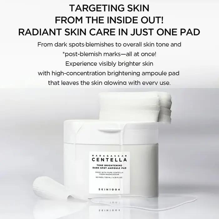 SKIN1004 MADAGASCAR CENTELLA PAD, Essence infusée Texture de coussin, pour un éclat radieux, mai