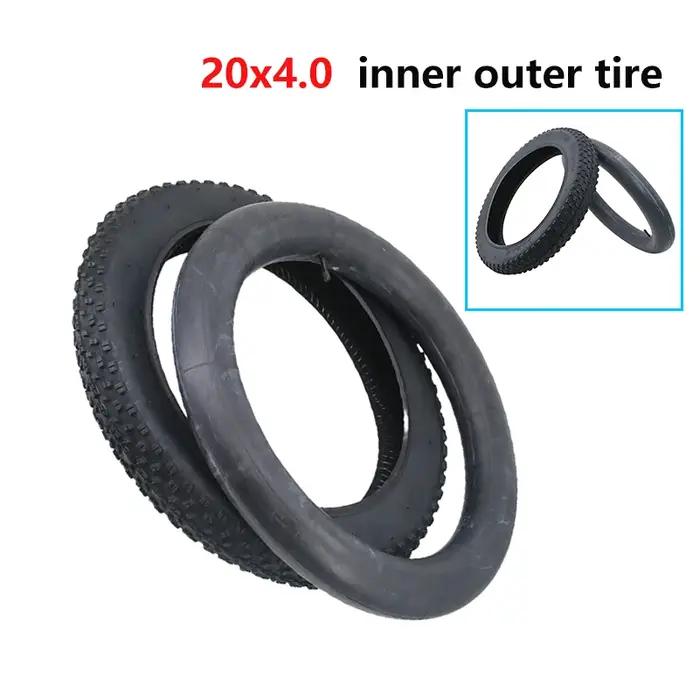 Pneu tout-terrain 20 pouces 20x4.0 pneu de vélo de plage VTT roue avant arrière antidérapante polyvalent robuste pour terrain varié