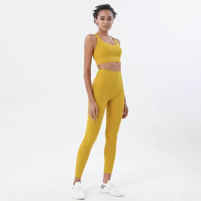 SOISOU-Vêtements de yoga en nylon pour femmes, leggings de fitness, soutien-gorge de sport, ensemble