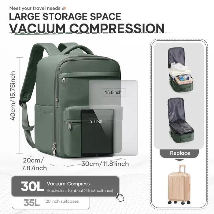 Ryanair 40x30x20 sac à dos de voyage sac à dos de compression sous vide avec pompe, sac de cabine Wi