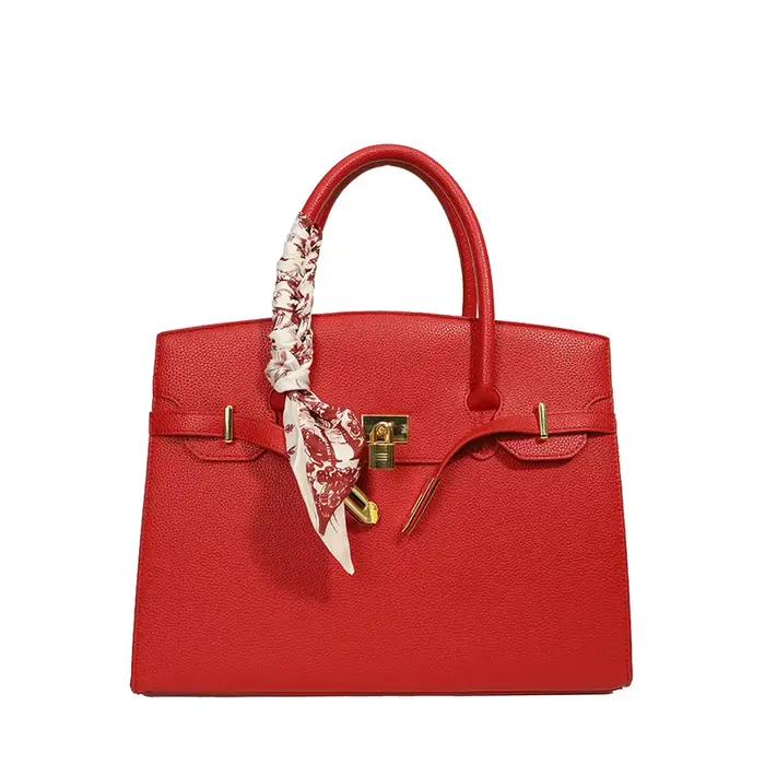 Sac bandoulière élégant et classique en cuir pour femme 2026 – Grand sac à main messager de luxe de