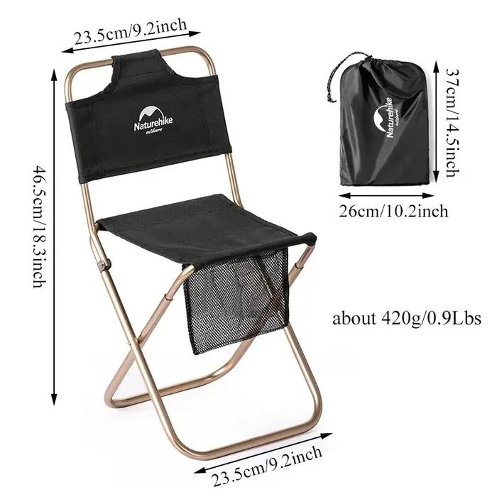 Natureifa-Chaise de plage ultralégère, pliante, portable, avec sac en filet, pour camping, pique-niq