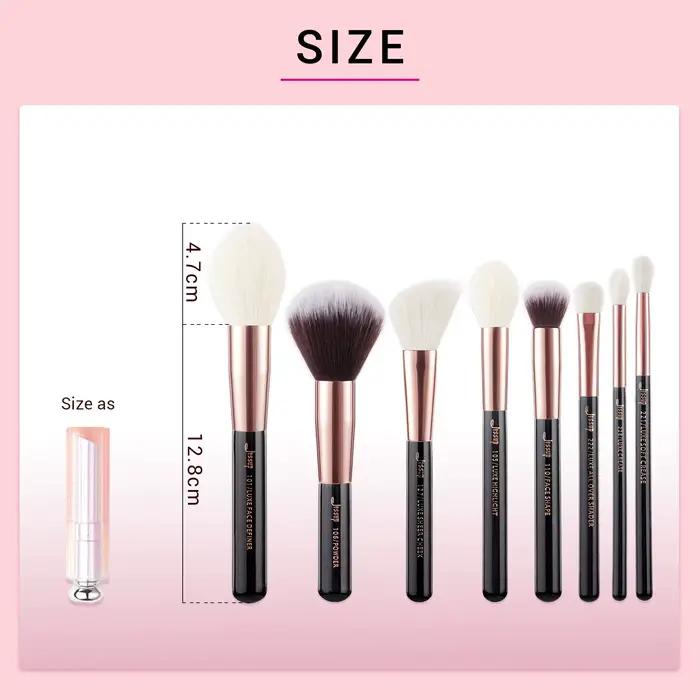 Jessup – ensemble de pinceaux de maquillage professionnels, 25 pièces, poudre de fond de teint natur