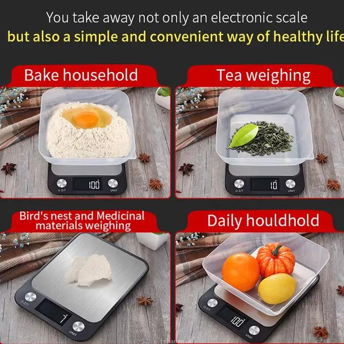 Balance de cuisine 15Kg/1g, Balance des aliments et du café, balances numériques électroniques intel