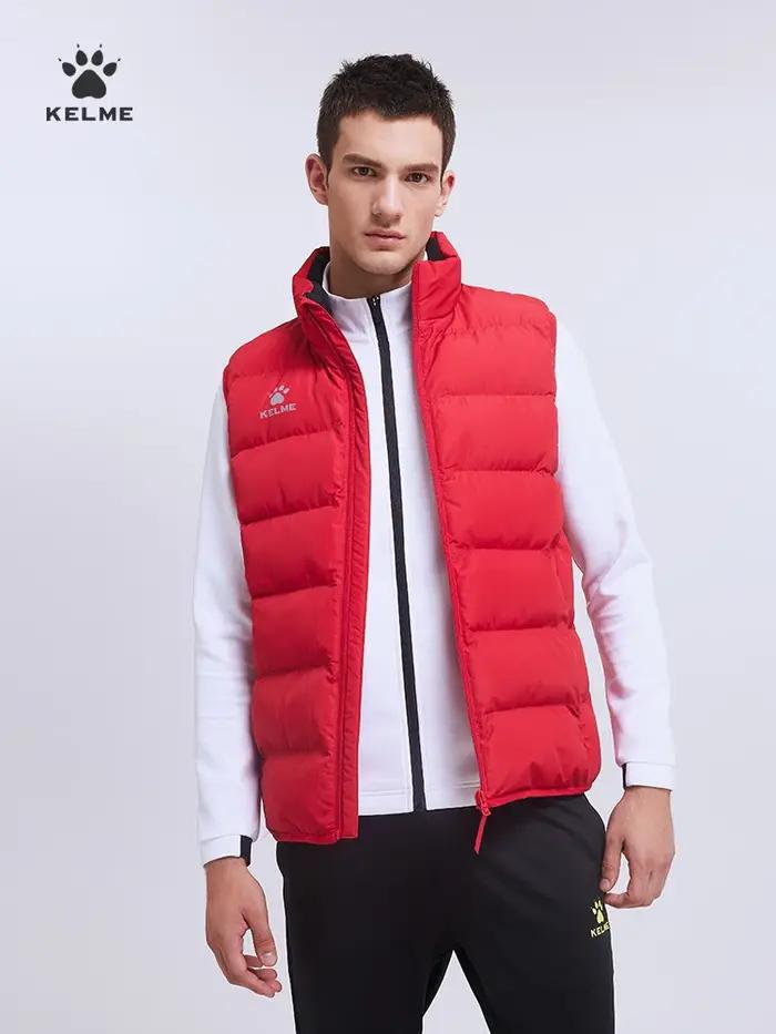 KELME – veste de sport en coton pour hommes, nouvelle veste chaude et coupe-vent sans manches pour l