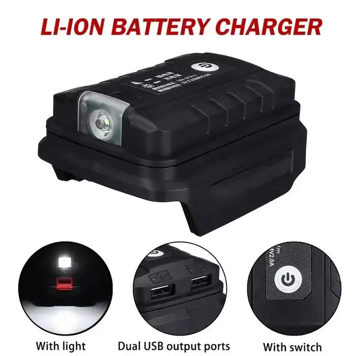 Adaptateur lampe de travail LED pour batterie Li-on Makita 14.4V/18V BL1830 BL1430 BL1850 convertiss