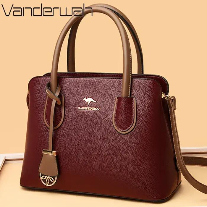 Sacs à main en cuir de luxe pour femmes, sacs à bandoulière design, fourre-tout de grande capacité,