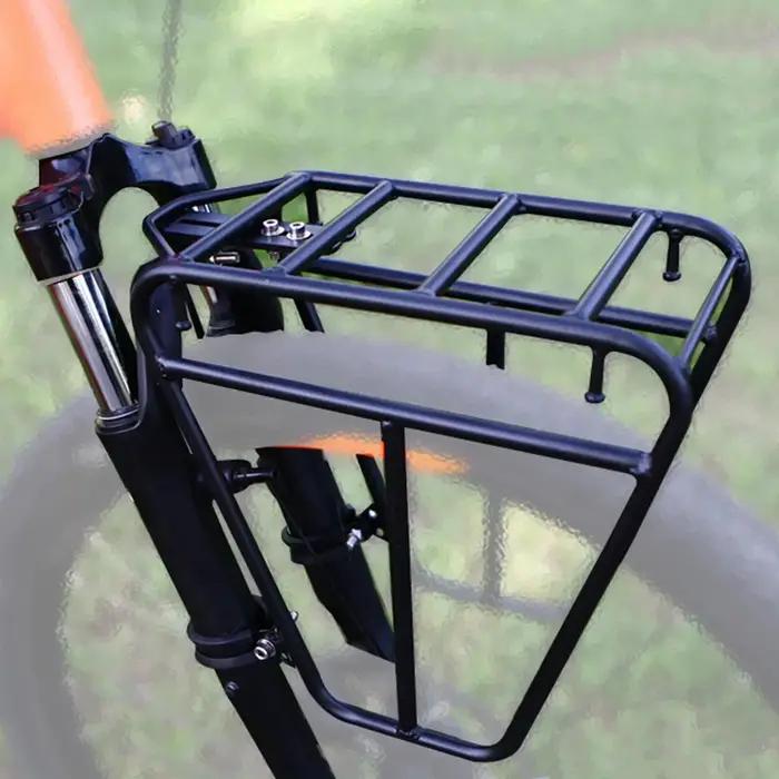Porte-bagages avant robuste pour vélo de montagne et de route compatible avec différents systèmes de montage pour randonnées pêche fitness plein air famille et amis