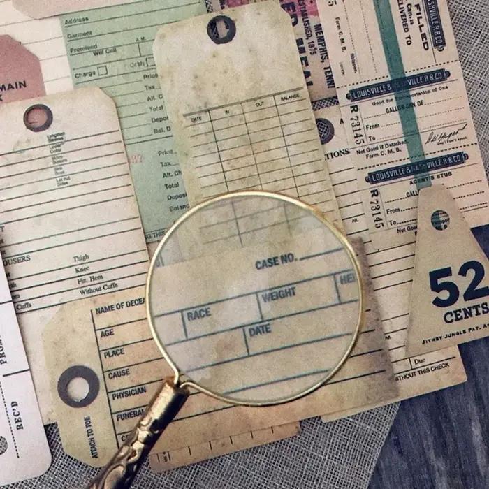 Autocollants de matériel de scrapbooking d'étiquette rétro, journal indésirable, autocollants vintag