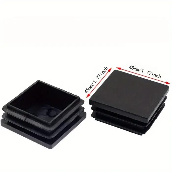 Moules carrés en acier 45x45MM, couvercle de protection, gaine de pied, bouchon carré en plastique,