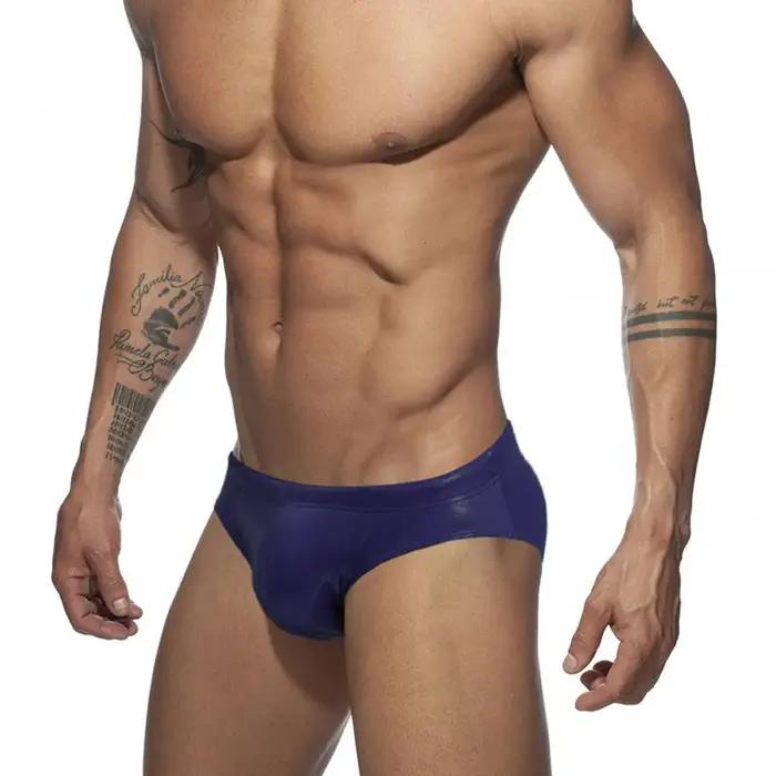 Mode hommes slip de bain maillot de bain homme Sexy rembourré U poche serré Bikini maillot de bain c