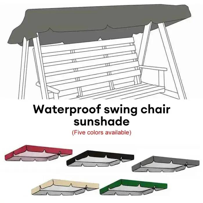 Housse de protection imperméable pour chaise pivotante, tissu Oxford enduit d'argent, pour Patio ext