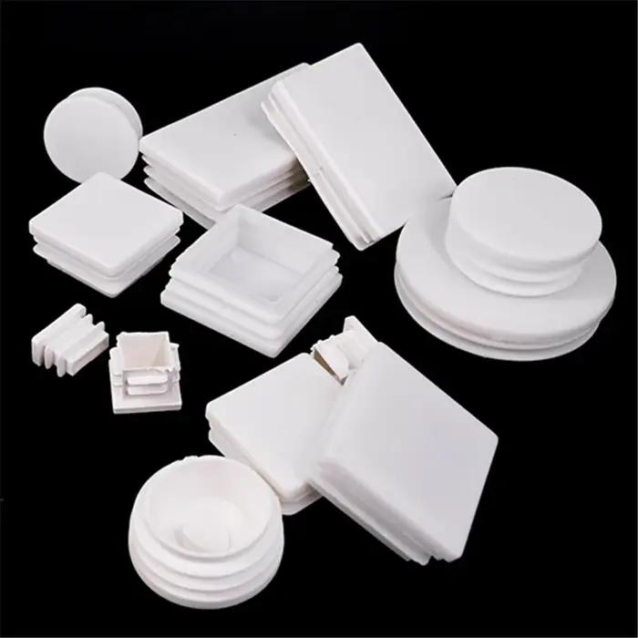 Embout obturateur carré en plastique blanc pour pied de chaise, insert rectangulaire, bouchons de tu