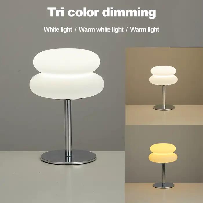 Bauhaus lampe de table abat-jour en plastique chambre chevet salon lampe champignon nordique 9 nivea