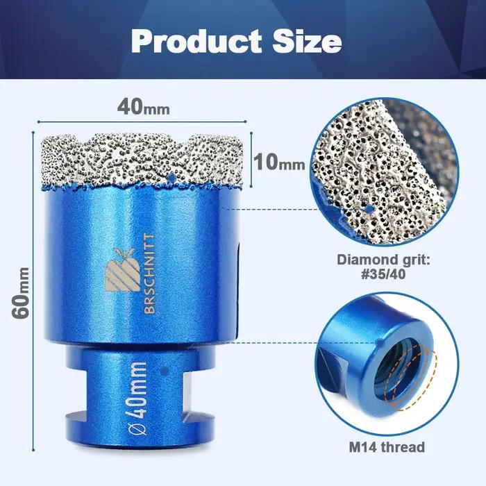 BRSCHNIT-Foret diamanté, 6-150mm, 1 pièce, scie cloche pour granit, porcelaine, céramique, coupe-car