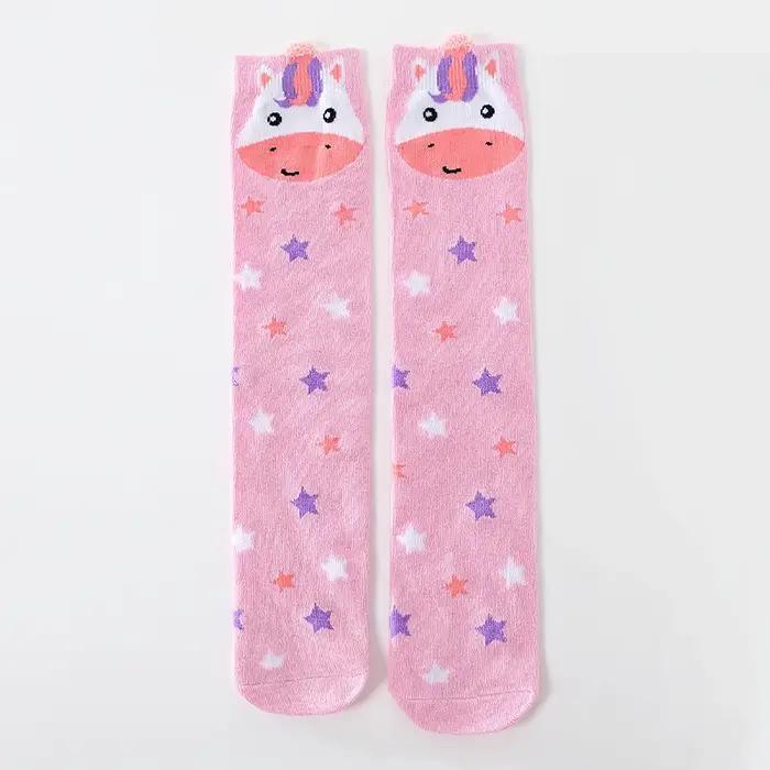 2 paires de chaussettes hautes en forme de cœur de lapin pour filles, chaussettes au-dessus du genou