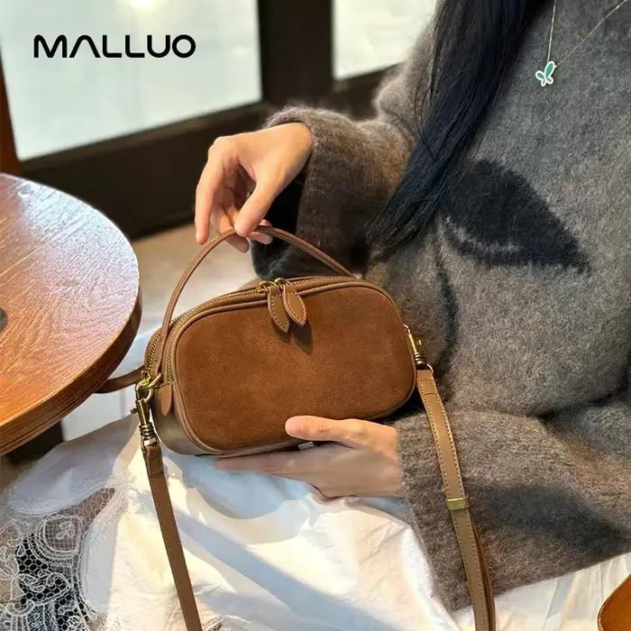 Sac à main en cuir de vachette véritable pour femme, sac à bandoulière pour femme, haute qualité, de