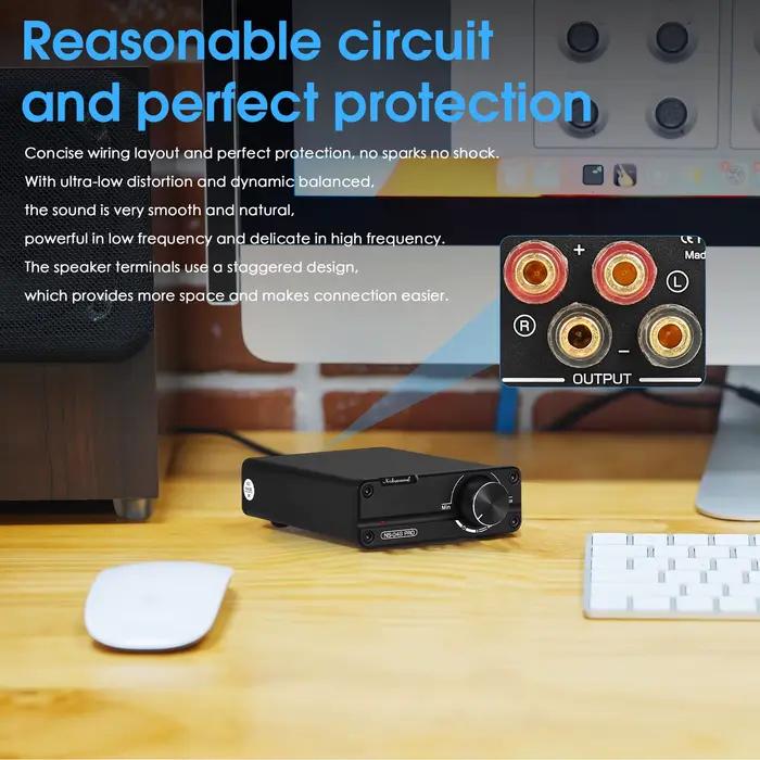 Douk Audio NS-04G PRO TPA3116 Amplificateur numérique de classe D Stéréo HiFi Amplificateur de puiss
