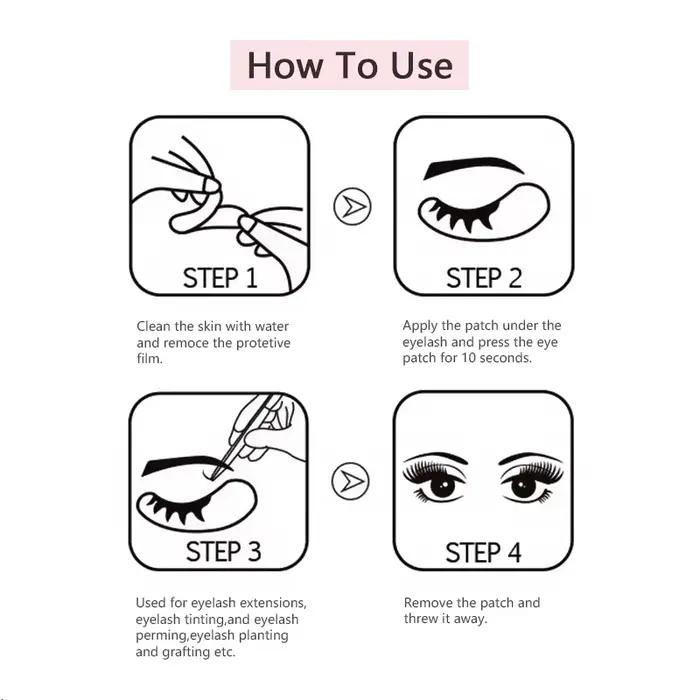 OWOSC 100 pièces patchs de cils en forme de V patchs pour les yeux en Gel Hydrogel vente en gros Ext