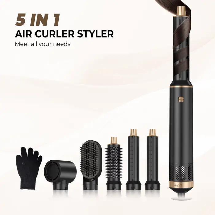 Sèche-cheveux 5 en 1, peigne électrique, lisseur à ions négatifs, fer à friser, brosse chauffante mu