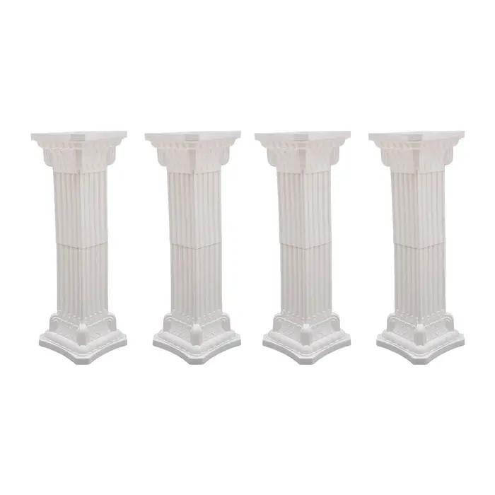 Colonne de support de fleurs de fête de pilier romain de mariage, décor de fond en plastique, décora