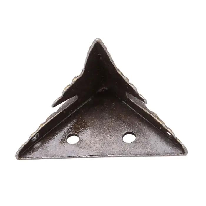 Coffre à bijoux en laiton Bronze Antique, boîte à meubles en bois, pieds décoratifs, protection d'an