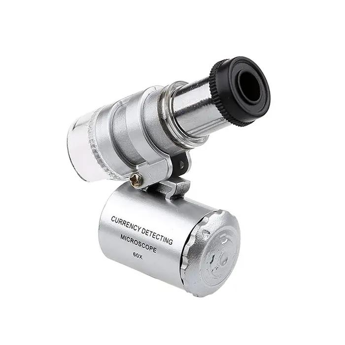 60X Mini Microscope bijoutier Loupe lentille éclairée Loupe 3 LED avec Loupe à lentille de lumière U