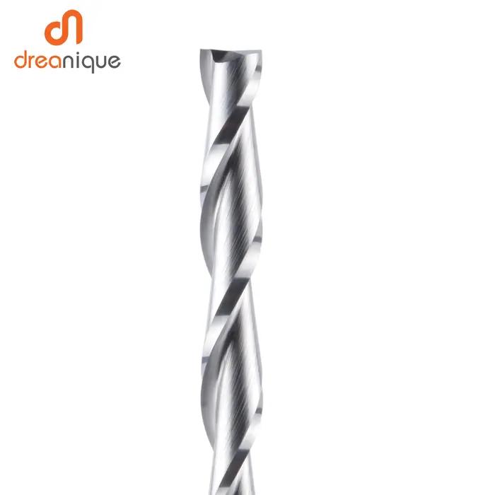 Dreanique-Fraise en carbure monobloc à 2 cannelures, fraise en bout en carbure, mèche de toupie en s