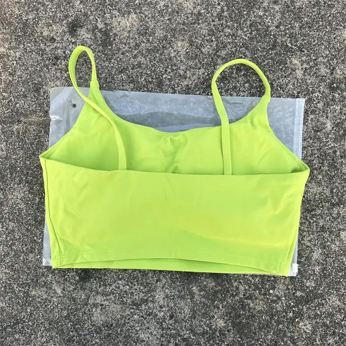 Soutien-gorge de sport pour femmes, couleur unie, Fitness, haut de gymnastique, Yoga, triangle, dos