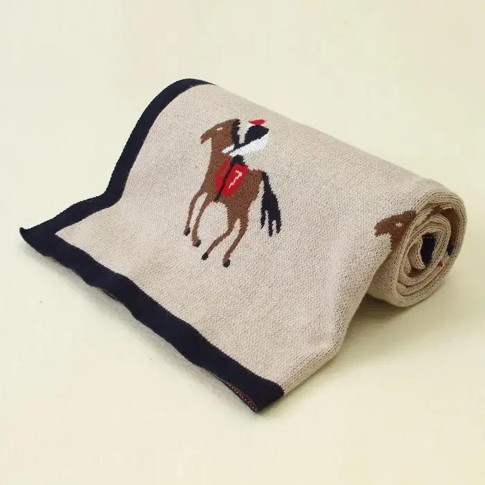 Couvertures tricotées pour bébé, nouveau-né, dessin animé mignon, doux et chaud, serviettes de bain