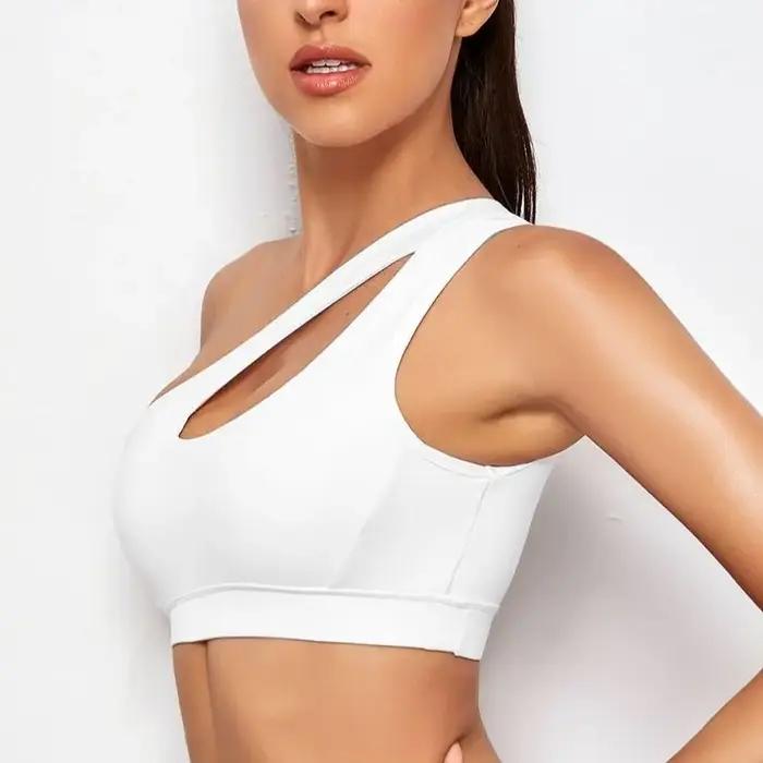 Soutien-gorge push-up antichoc sport femme - Brassière fitness yoga course - Noir blanc sexy maintien