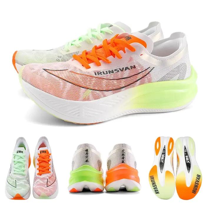 IRUNSVAN baskets Marathon légères hommes chaussures de course chaussures de sport respirantes décont