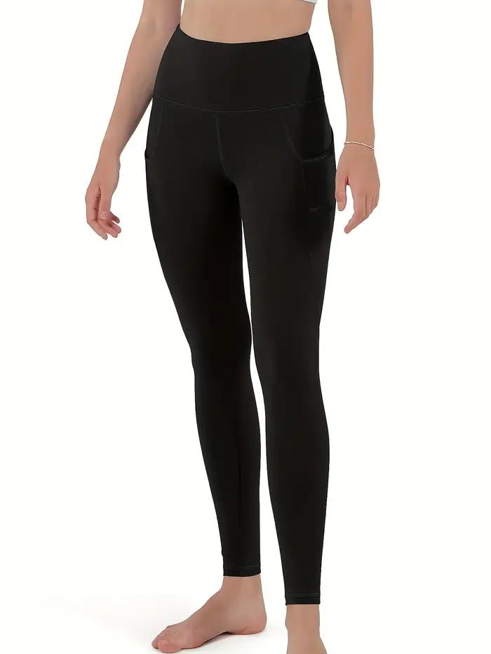 Leggings doublés polaire avec poches - Confort chaud pour yoga hiver femme